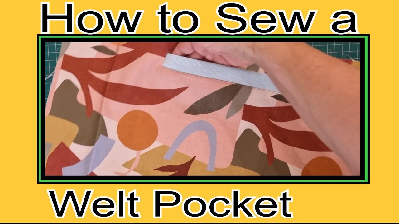 How to make a single welt pocket for a bag or garment when you don't want to use a zipper. No zips!