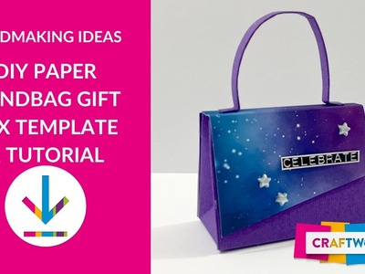 How to make paper handbag gift bag with free template download