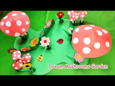 How To Make Paper Mushroom | 3D Paper Mushroom Decoration | Easy Fun Crafts #mushroom #decoration