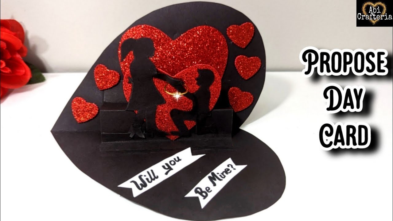 How to make Propose Day Card | Best Proposal card | Valentine's day 2023 card making handmade easy
