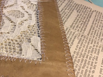 Lace window tags gesso naturals