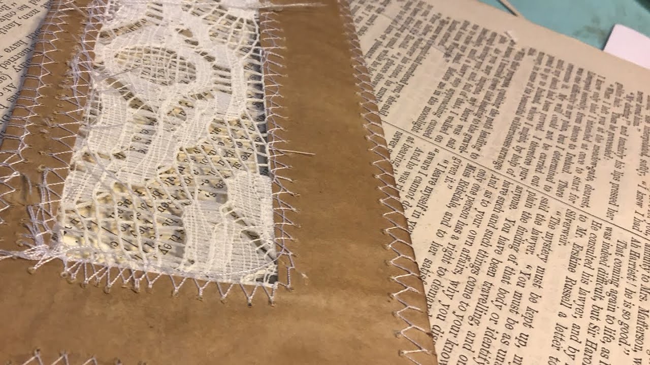 Lace window tags gesso naturals