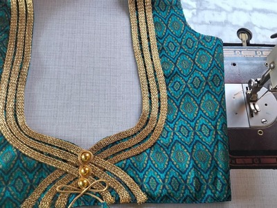 Lace work blouse designs, silk saree blouse designs cutting and stitching