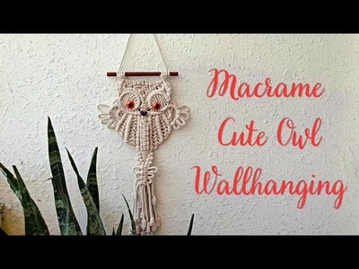 Macrame owl wallhanging tutorial 2023 || macrame animals #viral#youtube