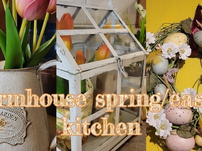 Modern farmhouse spring.easter kitchen decorate with me