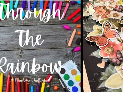 One Fine Day | Scrapbook Layout Process | #throughtherainbow2.0 | February = Coral