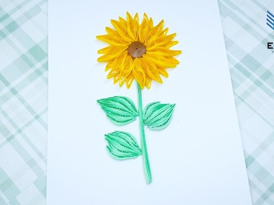 Painted Scenery with Sunflowers from Paper Roll Super Unique | Painted Beautiful Quilling