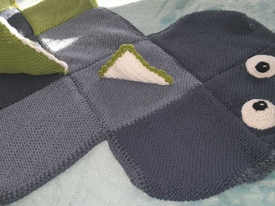Patchwork Crochet Dinosaur Blanket, How to make the Plates #crochettutorial #Dinosaur #freepattern
