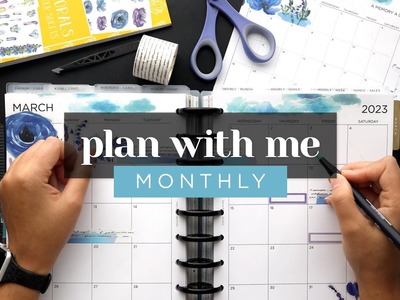 PLAN WITH ME :: MARCH CLASSIC HAPPY PLANNER MONTHLY LAYOUT & OVERVIEW PAGES