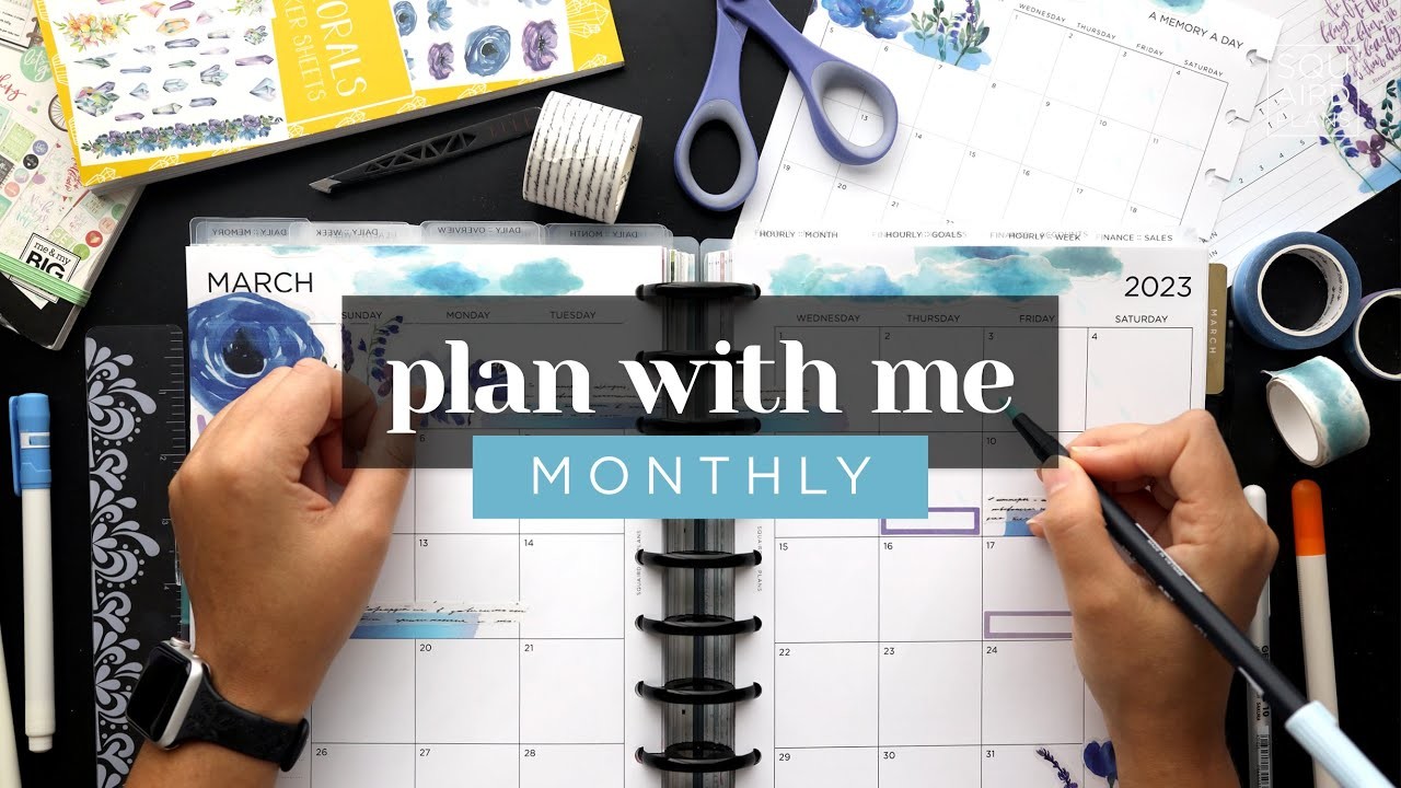PLAN WITH ME :: MARCH CLASSIC HAPPY PLANNER MONTHLY LAYOUT & OVERVIEW PAGES