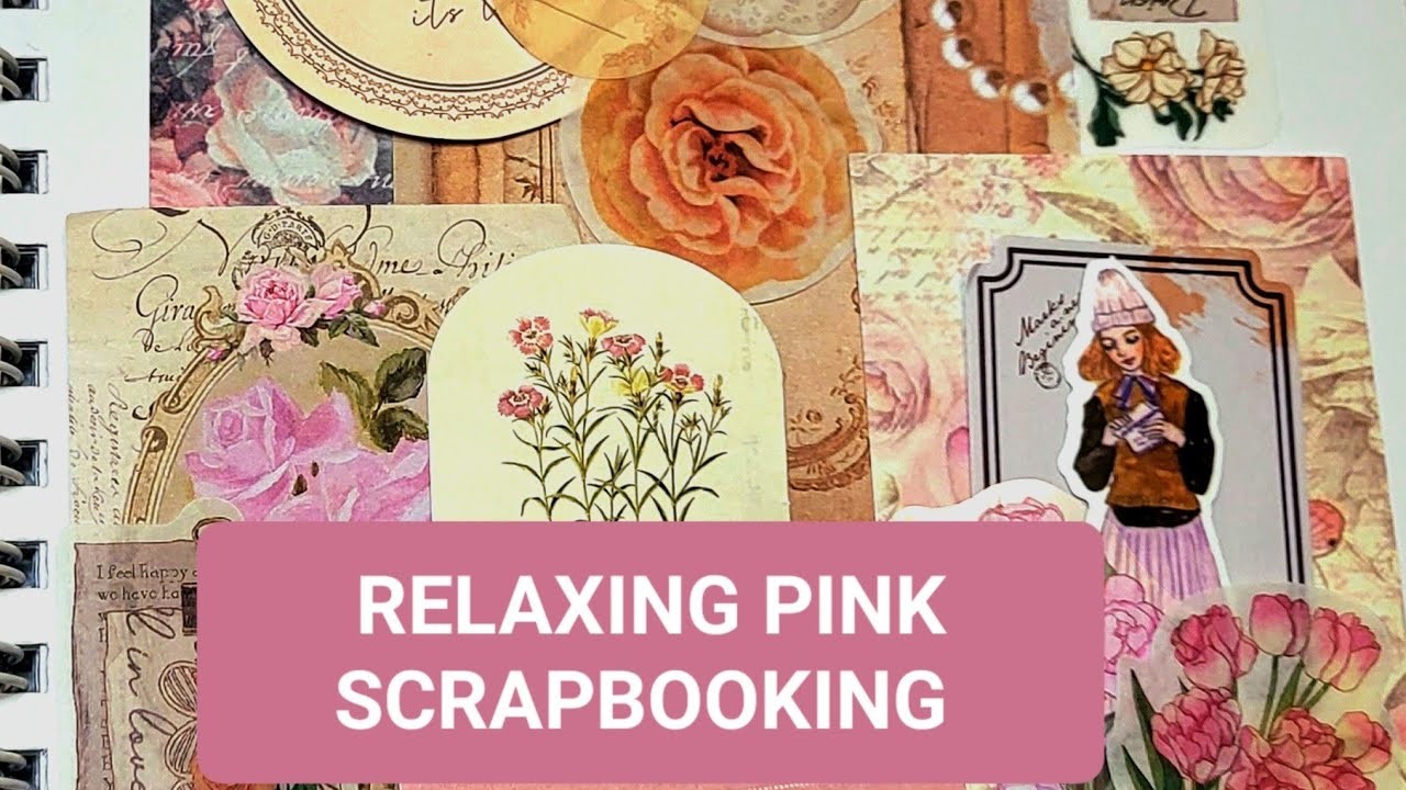 Relaxing Scrapbooking Journaling ASMR - Soft Pink