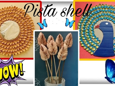 Simple and Beautiful Pista shell craft ideas | Pistachio shell wall decor | Pista shell craft
