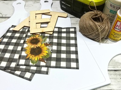 Sunflower Kitchen Decor DIY || Using Napkins [ Just 1 Easy Craft ]