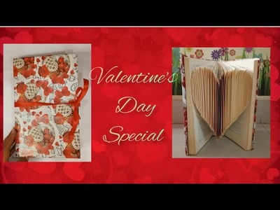 Valentine's Day DIY???????? | Handmade Gift for Valentine's Day | Reusing old books-Book folding art