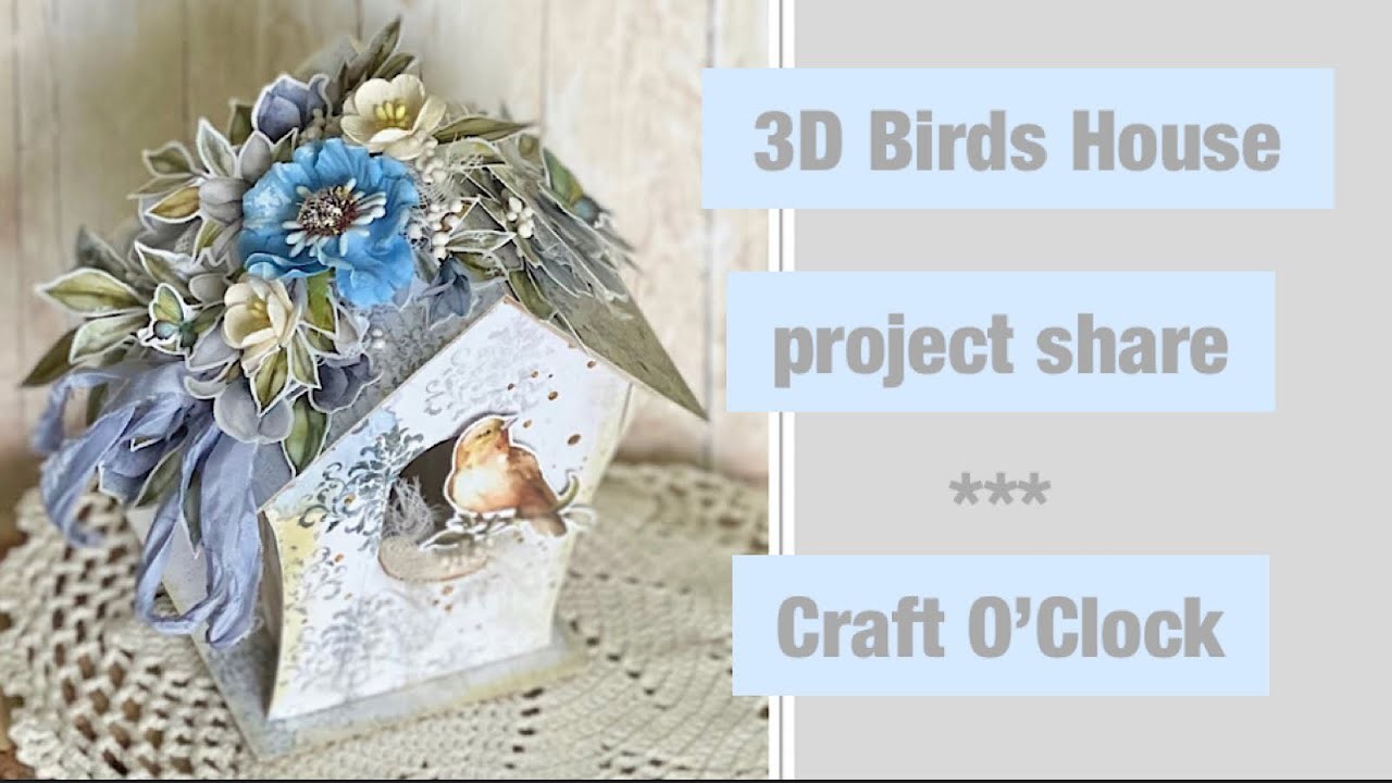 3D Birds House with @CraftOClock . project share #craftoclock #papercraft