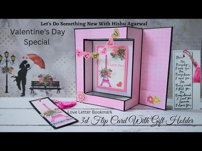 3D Flip Card With Gift Holder For Purpose Day | Valentine's Day Special Love Letter  Bookmark Card
