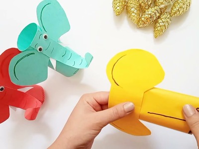 3d paper Elephant . Easy paper crafts . Diy elephant