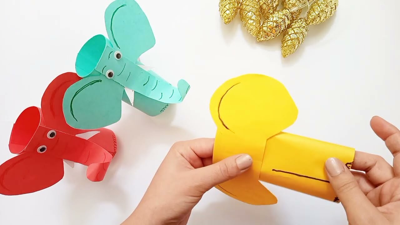3d paper Elephant . Easy paper crafts . Diy elephant