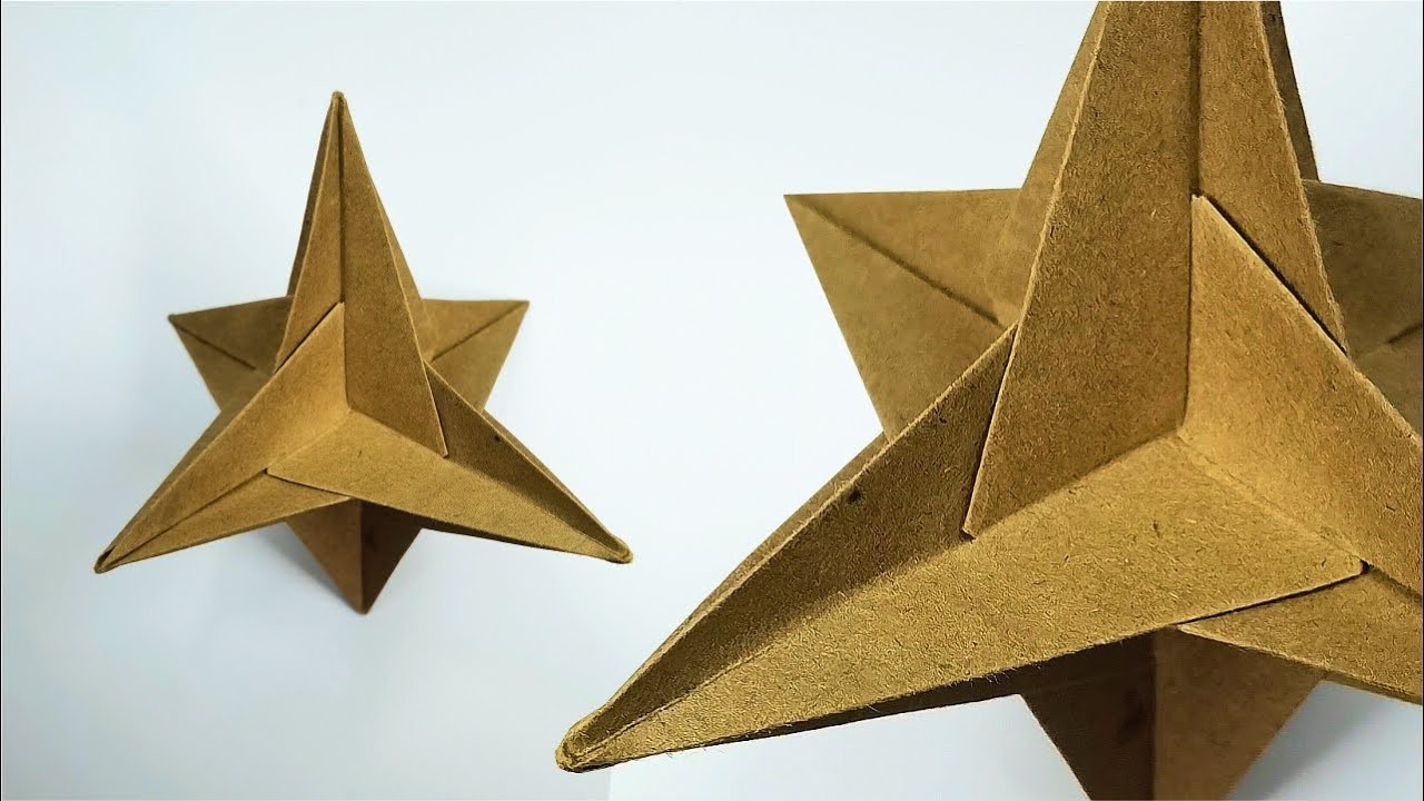 3D Star. Origami. Paper Crafts