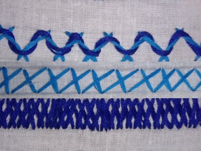 3types hand embroidery|wiped herringbone|closed herringbone|cross stitch in Malayalam ????