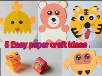 5 Easy paper craft ideas.3D Easy paper craft