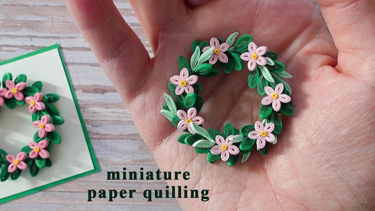 A Delicate Decoration Idea for Every Season - Miniature Paper Quilling Wreath