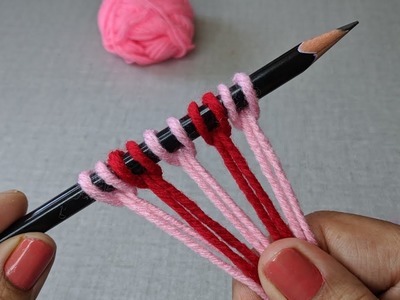 Amazing Hand Embroidery Flower design idea.Easy Hand Embroidery Flower design trick with pencil