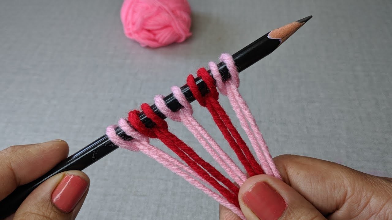 Amazing Hand Embroidery Flower design idea.Easy Hand Embroidery Flower design trick with pencil