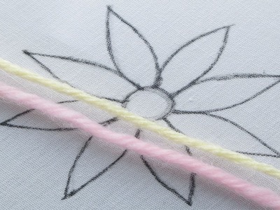 Amazing Hand Embroidery Wool Flower Making | Easy Flower Embroidery Stitches By Hand