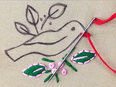 Amazing Needle Point Art Embroidery for making a hand embroidery bird designs pattern, easy stitches