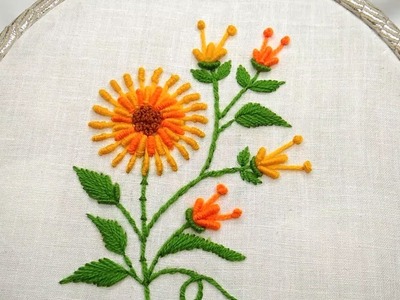 Beautiful Brazilian Embroidery, Hand Embroidery Brazilian Stitch, Floral Embroidery Design