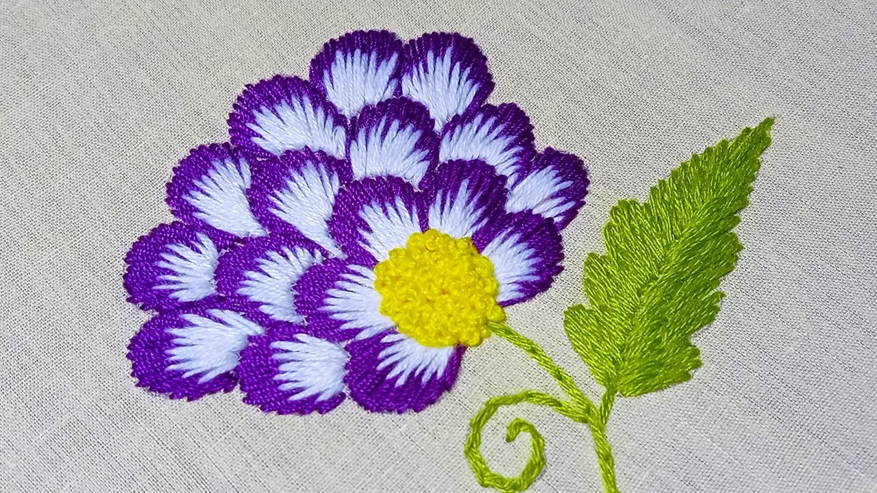 Beautiful Hand Embroidery Design | Stitch Flower Embroidery Work | Excellent Hand Embroidery Tips
