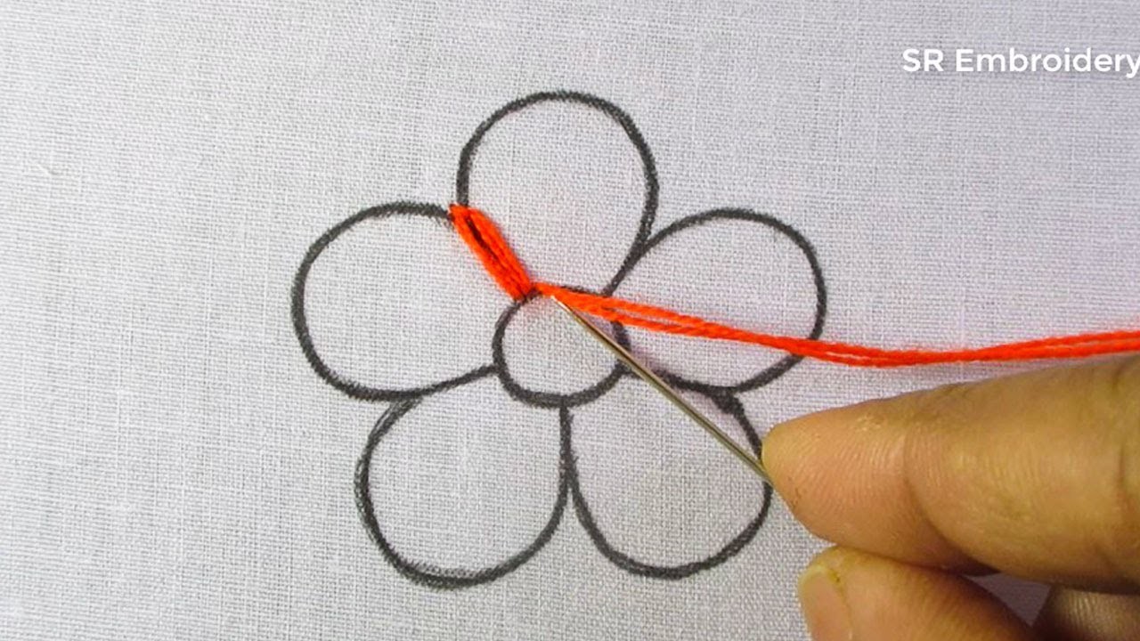 Beautiful Hand Embroidery Super Easy Unique Amazing Flower Design With Simple Flower Stitch Tutorial