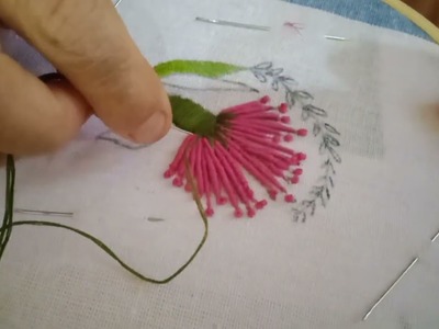 Cardialla species flowers embroidery designs|daily hand embroidery#handcrafts #designing #flowers ????????