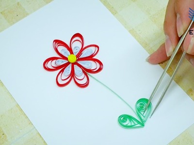 Creating Stunning Hibiscus Red Flowers with Quilling Paper Art | Perfect for New Crafters Tutorial