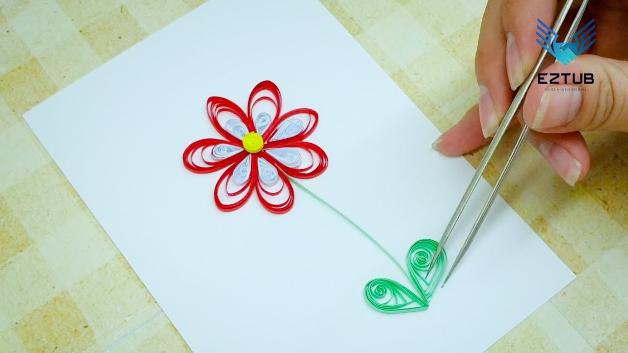 Creating Stunning Hibiscus Red Flowers with Quilling Paper Art | Perfect for New Crafters Tutorial