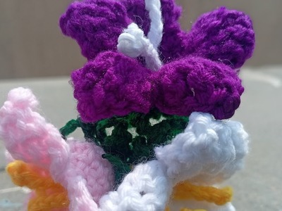 Crochet Colourfull Flower Pattern  Easy And Beautiful Flower #crochet