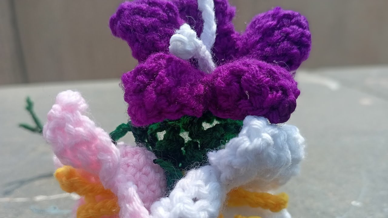 Crochet Colourfull Flower Pattern  Easy And Beautiful Flower #crochet