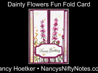 Dainty Flowers Fun Fold Card