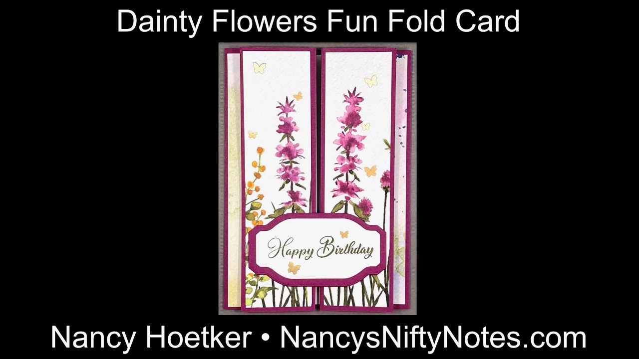 Dainty Flowers Fun Fold Card