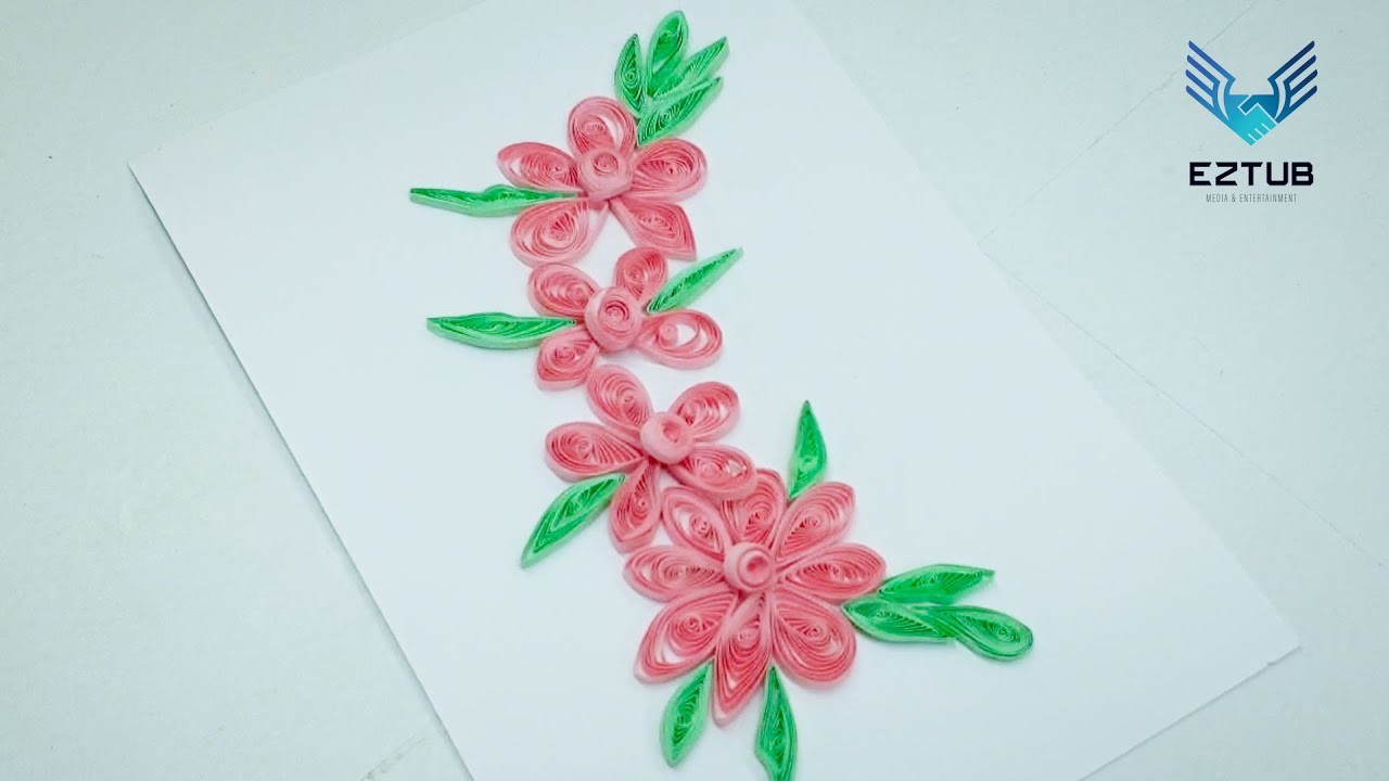 Decorate New Year's Day with super delicate peach blossoms with quilling | Crafts with paper