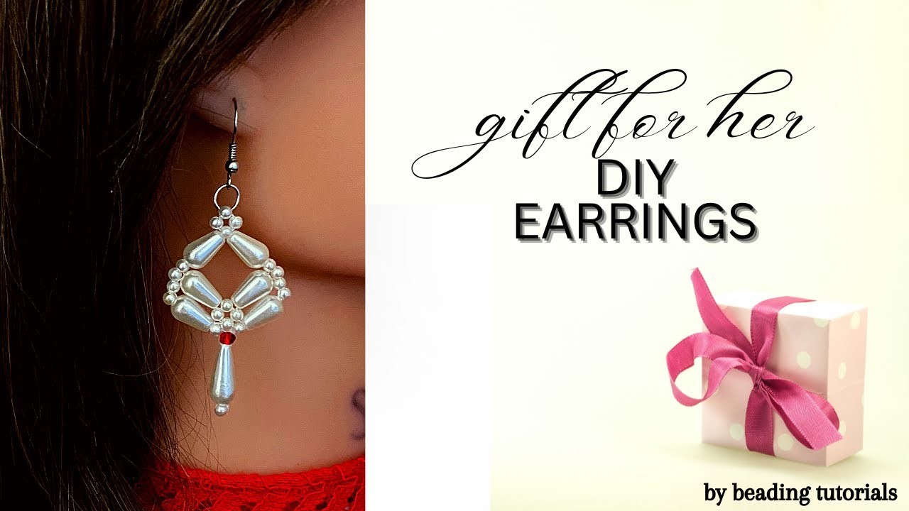 DIY earrings. Gift for her. Beads earrings making. Beading tutorial