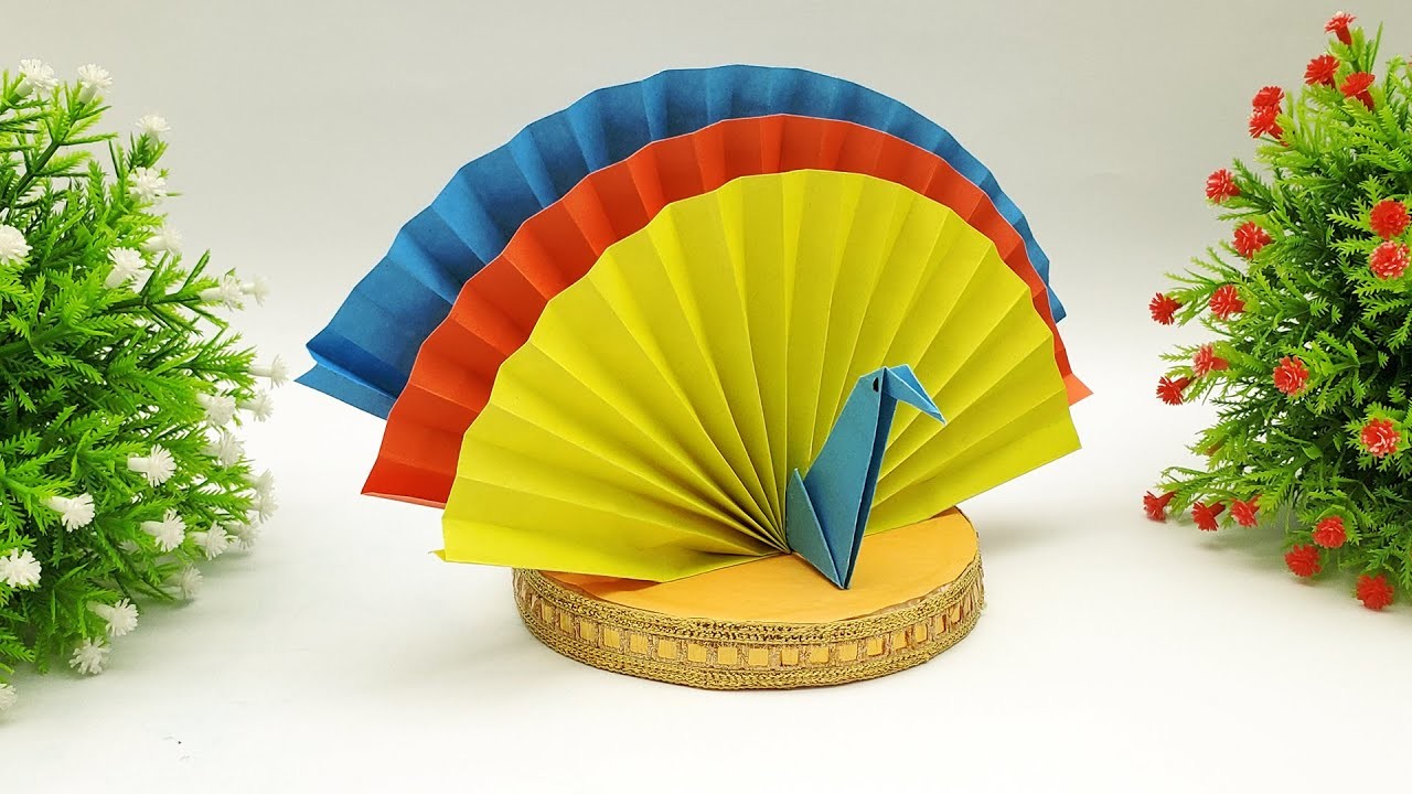 Diy Easter Origami Peacock Bird | Paper 3D Colorful Peacock Tutorial | Most Beautiful Paper Peacock