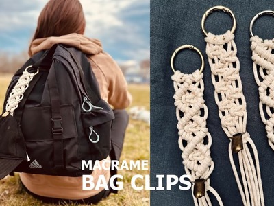 DIY: Macrame Hat Clip with Keychain hanger for Bag, Backpack