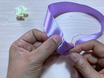 Diy Ribbon flowers | Hand Embroidery Design by Sewing Hack | Easy Trick
