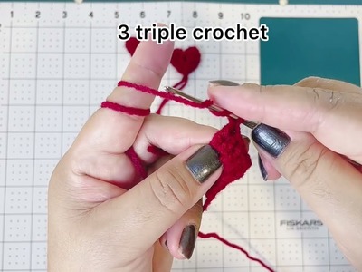 DIY Valentines Card with Mini Heart Crochet. 3D Pop up