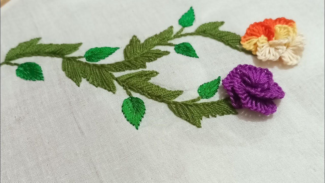 Easy flower stitching tutorial|| Hand embroidery tutorial for beginners||Simple stitching tutorial||