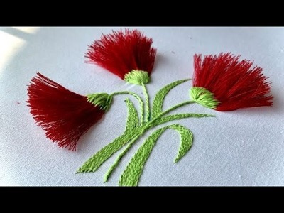 Easy Hand Embroidery tutorial | Flower design for for kurti.dress.saree