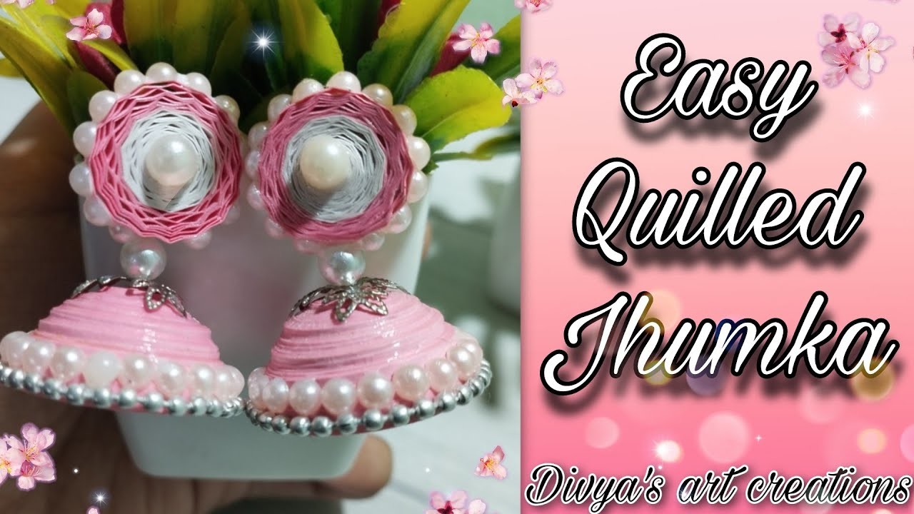 Easy Quilled Jhumka ????????. Handmade paper quilling jwellery. quilling earing. Divya's art creations????