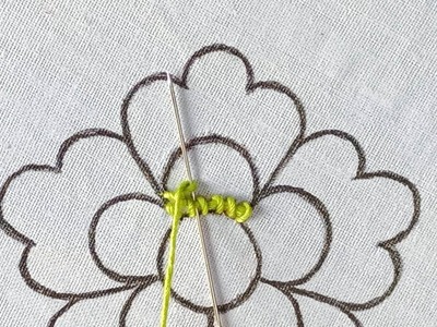 Flower Embroidery !!! 3 Stitches Beautiful Flower Hand Embroidery Tutorial Rup Handicraft